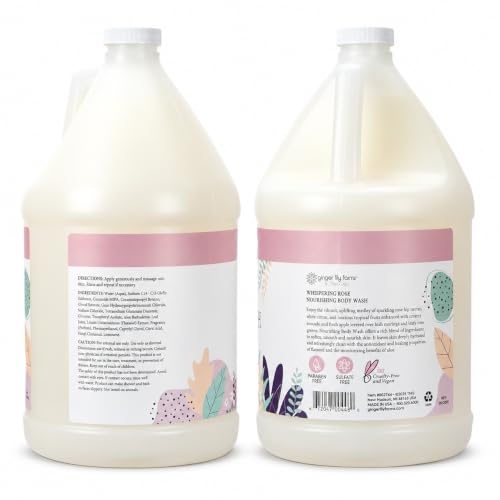 Image of Ginger Lily Farms Botanicals Body Wash, 128oz /4pk, Whispering Rose