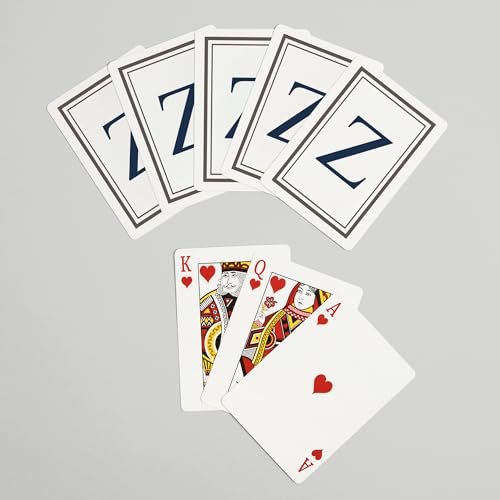 Baraja de cartas Póker Monogram Estate gris azul 52 cartas miniatura 7
