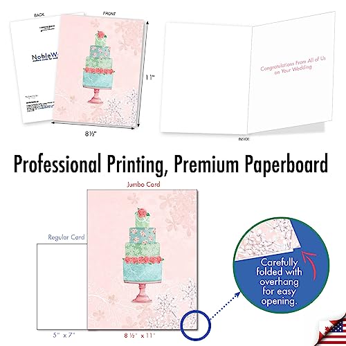 image for NobleWorks - 1 Beautiful Wedding Congratulations Notecard w/Envelope (
