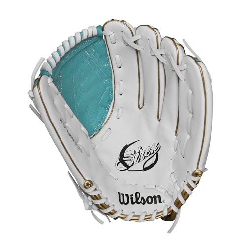 Wilson 016WS377 1250 WHT 2024 A500™ Siren™ 12.5 Inch Youth Outfield Fastpitch Softball Glove thumb #2