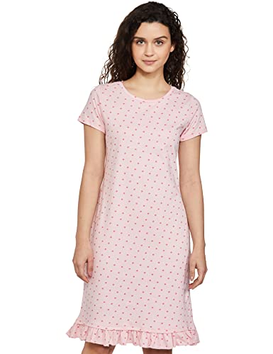 Image of Amazon Brand - Eden & Ivy Women's Cotton Knee Length Regular Fit Printed Nighty (Available in Plus Sizes)