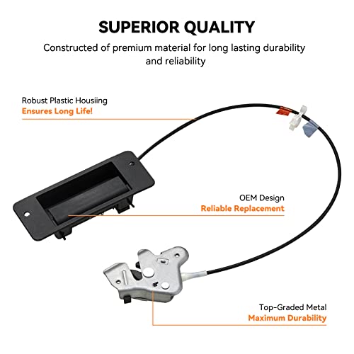 Image of SYERAL Lower Door Latch Assembly w /Door Handle Compatible with E150 E250 E350 Van Superduty 1992-2009 Passenger Side Hinged Door Left Replace Latch and Handle 6C2Z-15264A01-AA