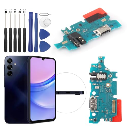 Replacement for Samsung Galaxy A15 4G Charging Port Dock Connector for Galaxy A15 5G A156U Charging Port Flex Cable Replacement USB Charger Board Flex Cable Assembly Accessories with Repair Tools