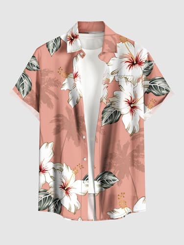Image of Matchable Couple Hawaiian Sea Beach Starfish Turtle Shell Print Shirt or Plus Size Midi Split A Line Dress