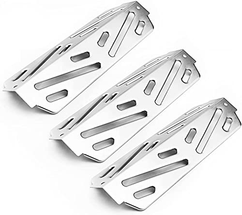 GFTIME Déflecteurs de Chaleur 66040 pour Barbecue Weber Genesis II 300 Series Genesis II E-310 II E-315 II E-330 II E-335 II S-310 II S-335, Plaque chauffante en Acier Inoxydable, Lot de 3