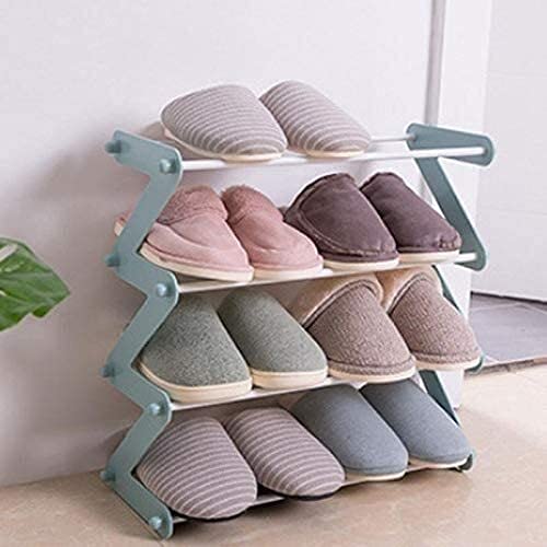 Rack de zapatos organizador multifuncional celeste con estantería modular desmontable 5