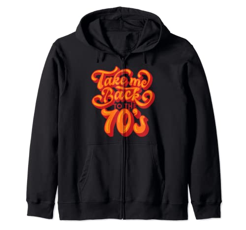 Cadeau rétro années 70 avec inscription « Take Me Back To The 70's » Sweat à Capuche