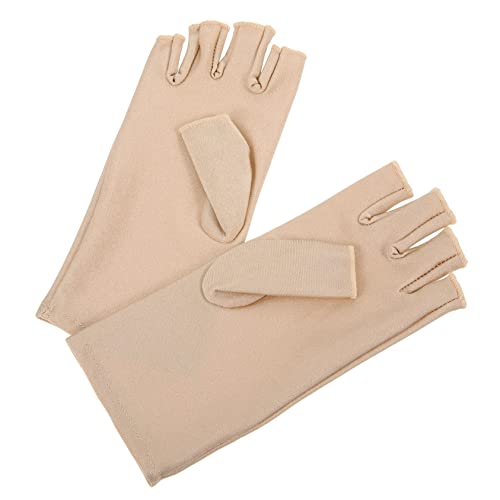 Healeved Long Fingerless Gloves for Women Reflective Bike Gloves Uv Protection Comfortable for Outdoor Riding Driving