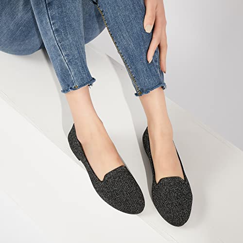 Image of BABUDOG Women's Flats Shoes Shiny Mesh Loafers Shoes Soft Memory Foam Flats