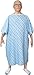 5XL Hospital Gown Oversized Hospital Gown Washable Patient Robe with Back Ties Reusable Big Size Hospital Gown - 3 Pack