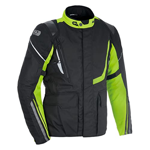 Oxford Chaqueta de Motocicleta Montreal 4.0, Negro y Fluo, M para Hombre
