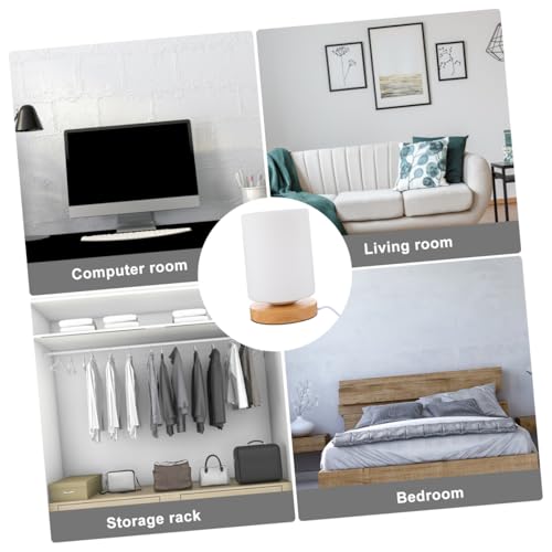 Lámpara de Mesa de Noche Cilíndrica LED con Brillo Ajustable miniatura 3