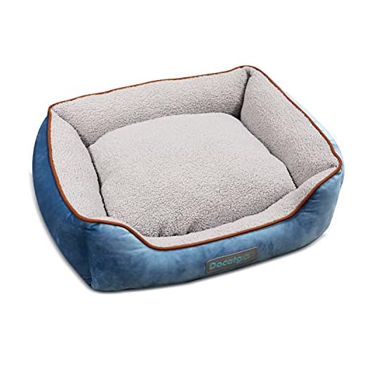 Docatgo Camas Gato Perros Invierno Mascotas Lavable Reversible Originales Relajante Ortopedica Antiestres Viscoelastica, Suave cojín Desmontable 60 X50 X18 cm,Pequeños Medianos Perrito Sofa