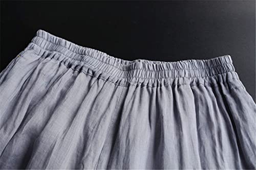 Pantaloni in ramie allentati letterari estivi da