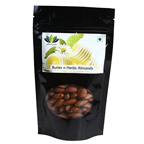 LPR Foods Butter n Herbs Flavoured Roasted Almonds (Badam) Premium