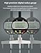 AICEYI Digital Inner and Outer Radius Measuring Instrument with 10mm/20mm/30mm/60mm/100mm Replaceable Measuring Claws,Black Radius Range: 5-700mm (0.2-27.5in”), Linear Range: 0-12.7mm (0-0.5in”)