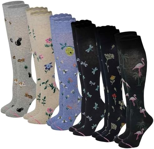 Women's Compression Socks Therapeutic Graduated (Pack of 6 Pairs)