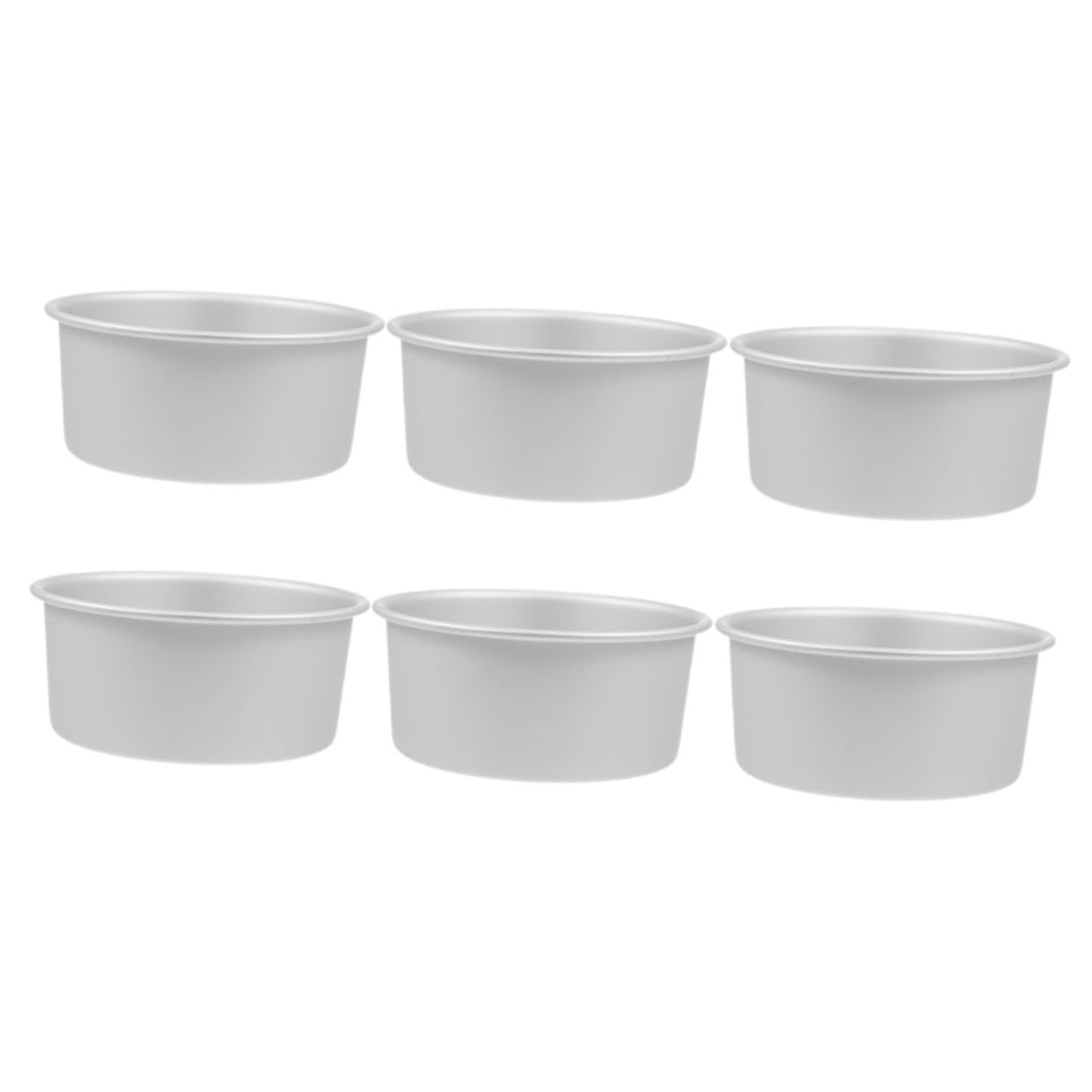 6 piezas Molde para Tartas Redondo Aluminio Molde Bizcocho Pequeño Antiadherente para Cupcakes Tartaletas Pasteles Horno Doméstico y Profesional