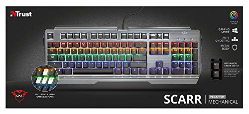 GXT 877 Scarr - Tastiera meccanica QWERTY + Nederlandse Toetsenbord, colore: Grigio - Tastiera gaming - Immagine 14