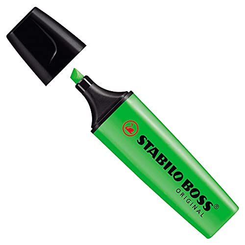 Marca Texto - STABILO BOSS ORIGINAL– Estojo com 4 unidades – Em cores clássicas