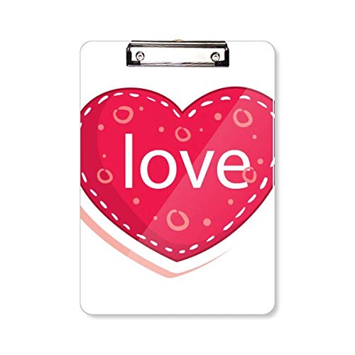 Porte-bloc A4 motif cœur rose à pois idée cadeau utile pour la rentrée scolaire