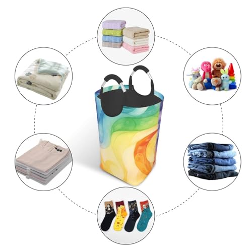 Panier à linge pliable arc-en-ciel pour égayer votre salle de bain