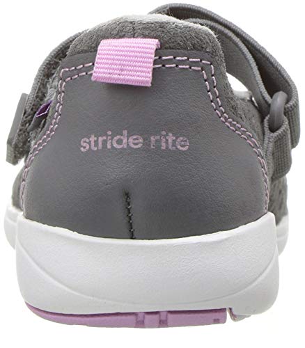 Stride Rite Baby-Girl's Made 2 Play Lia Mary Jane Flat, Grey, 4.5 W Us Toddler #TOP1