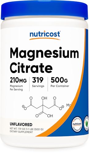 Nutricost Magnesium Citrate Powder (Unflavored 500 Gram)