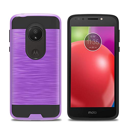 Moto E6 Case with Tempered Glass Screen Protector,IDEA LINE Heavy Duty Protection Hybrid Hard Shockproof Slim Fit Cover