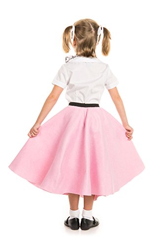 Disfraz Falda Poodle Rosada 1950s para Niñas Talla Única miniatura 3