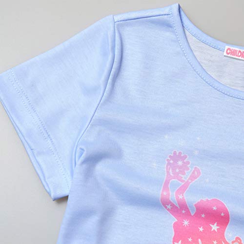 Childrenstar Girls Mermaid Pjs Pajama Sets Kids Short Sleeve Summer Cotton Sleepwear,Size 6 7 #TOP2