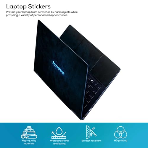 Image of Pattern L9 Top+Wrist Pad Vinyl Laptop Skin /Sticker /Cover for 14 Inches Laptops Laminated-Removable-HD Quality Compatible for Lenovo (13.8x9.6 Inches)