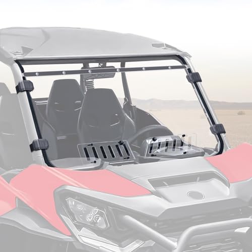 StarknightMT 2021+ Vented Commander Windshield, PC Sliding Full Window Front Windshield Compatible With 2021 2022 2023 2024 2025 Can Am Commander Max 1000 700 XT DPS by StarknightMT - Used condition - US$119.80