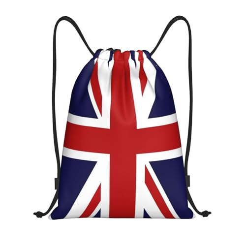 British Flag Drawstring Bag Casual String Daypack for Women Men Sport Gym Yoga Travel Backpack