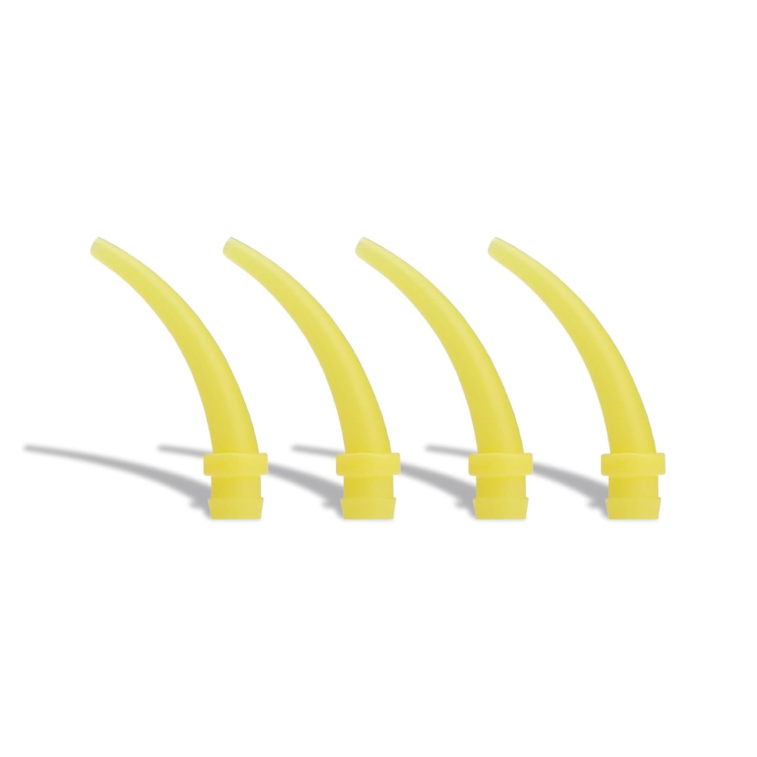 Yellow Dental Mixing Tips Ratio 1:1 Disposable Dental Silicone Tips Dental Impression Accessories Made of Medical Grade Materials Strong Corrosion Resistance and Accurate Control（24mm,100 PCs）