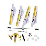 Lame di coda 2x Completa sostituzione parti Set per Syma S107 / S107G RC, Main Blades, decorazioni di coda, lama Coda, Balance Bar, Inner Shaft Collegare fibbia Giallo