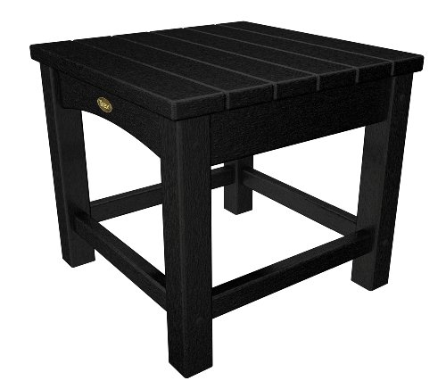 Trex Outdoor Furniture Rockport Club 18-Inch Side Table, Charcoal Black