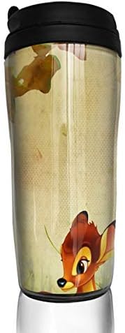 Coffee Mug Fall Bambi Autumn Flowers Travel Tumbler Insulated Leak Proof Drink Containers Holder Fantastic 12 Ounces