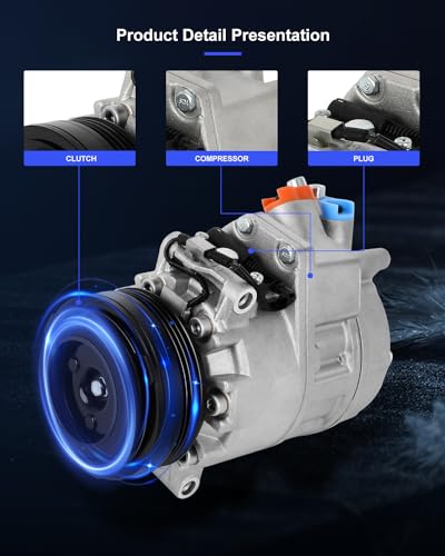 Image of ECCPP AC Compressor Fit for BMW X5 4.4L 4.8L 2004 2005 2006 AC Compressor with Clutch