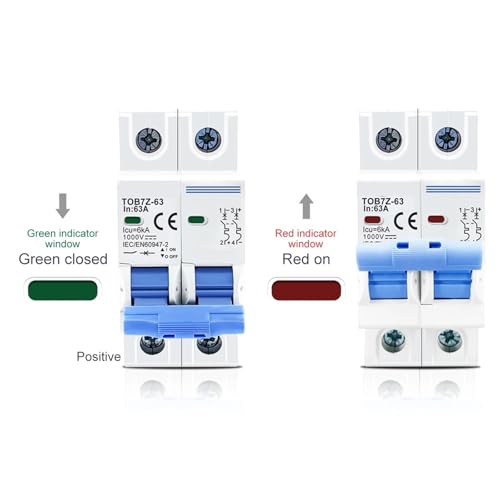 Disyuntor solar de 2 polos CC para evitar averías por sobrecarga en paneles 4