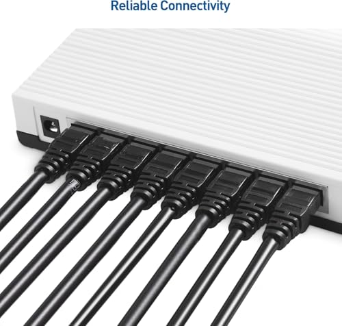 Paquete de 10 cables Ethernet Cat 6 de 10 pies miniatura 7