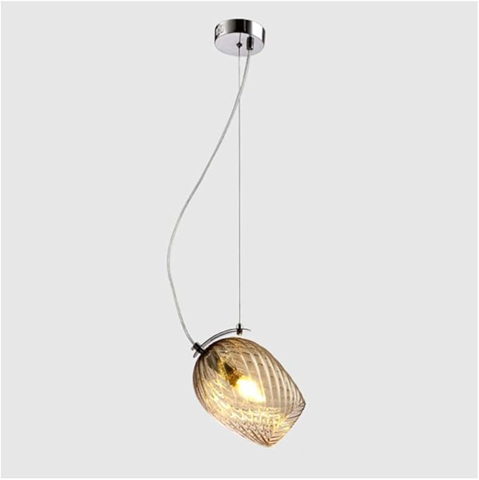 WYRKYP Hanglamp, eenvoudige Scandinavische hanglamp, metalen E14, decoratie voor woonkamer, slaapkamer, nachtkastje, eetkamer, keuken, plafondlamp, binnenverlichting