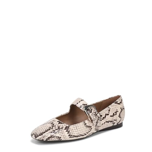 Naturalizer Women's Cosmic Mary Jane Flat Beige Multi Snake Leather 7.5 M