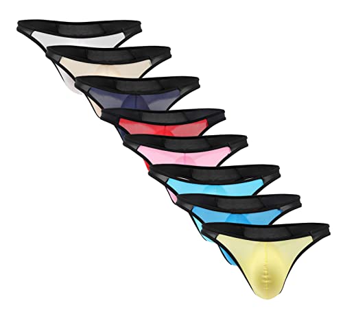 Faringoto Men's Thong Low Waist Thong Panty Bulge Underwear #TOP4