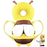 Licsaliwe Sac à Dos de Protection pour la tête de bébé Respirant et réglable avec Son BB Coussin sécurité en Forme d'abeille pour la Marche
