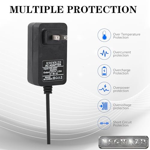 15W Charger Replacement for Echo Show 5 1st gen / 2nd gen, Alexa Echo Dot 3rd Generation/Dot 5th Gen/Dot 4th Gen/Kids Edition, Pop Power Cord Adapter Plug, Black by NSGWKZD - Image 5