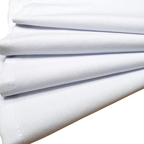 Kit 4 Guardanapos de Tecido Branco Algodão 39cmx39cm
