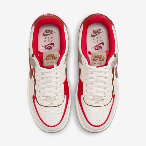 Nike Nike Air Force 1 Shadow Women's Shoes (HQ3400-030, Shown: Phantom/Fire Red/Khaki/Light British Tan) Size 10