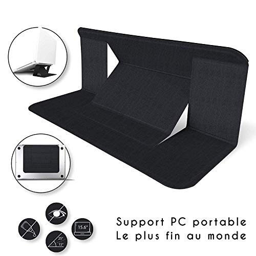 BRAVO ALFRED Support Ordinateur Portable innovant pour Ordinateur Portable et tablettes - Laptop Stand 22X17cm pour rehausseur ecran pc 3 Niveaux [Adjustable Standing Desk Support ecran pc]