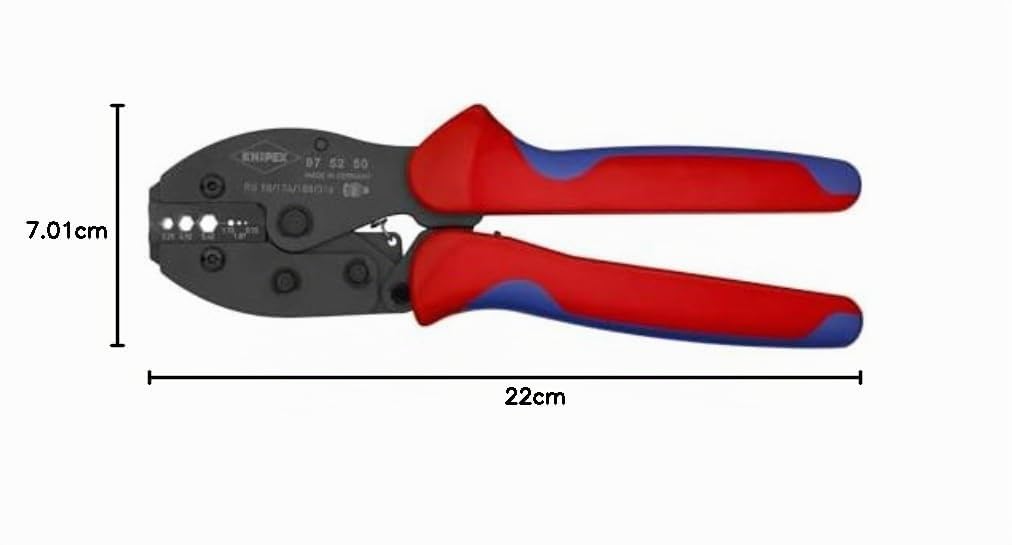 KNIPEX PreciForce Crimpadora con mangos multicomponente 220 mm, 97 52 50